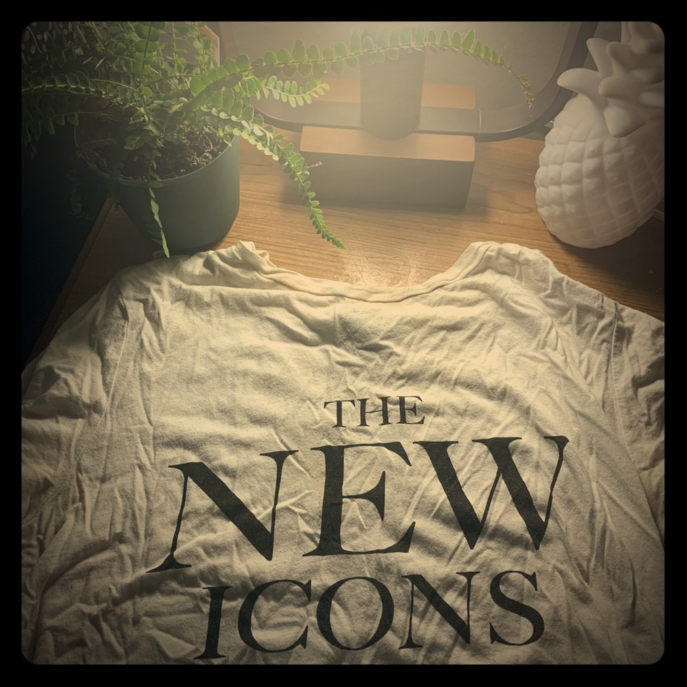 White cotton graphic T-shirt